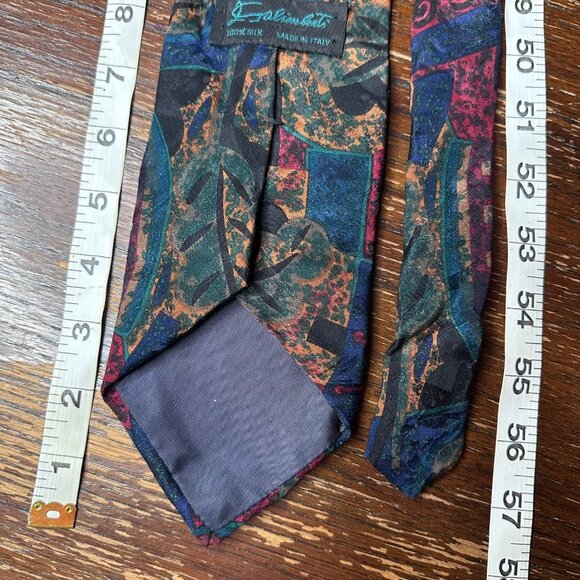 Galimberti 100% Silk Tie Abstract Multicolor Design Made In Italy - Picture 3 of 9
